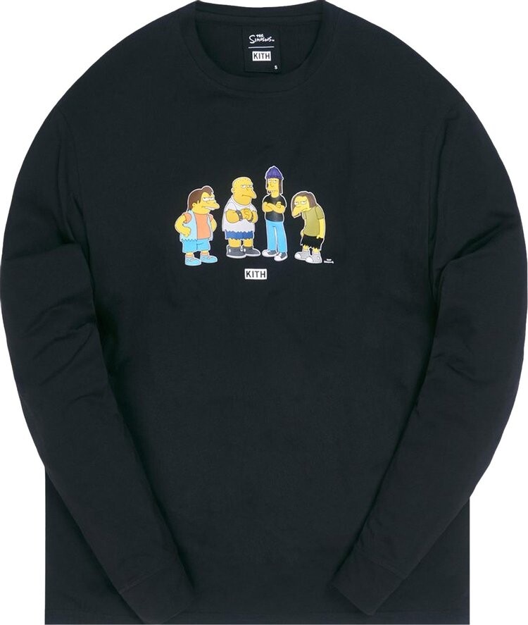 

Лонгслив Kith For The Simpsons Bullies Long-Sleeve Tee 'Black', черный