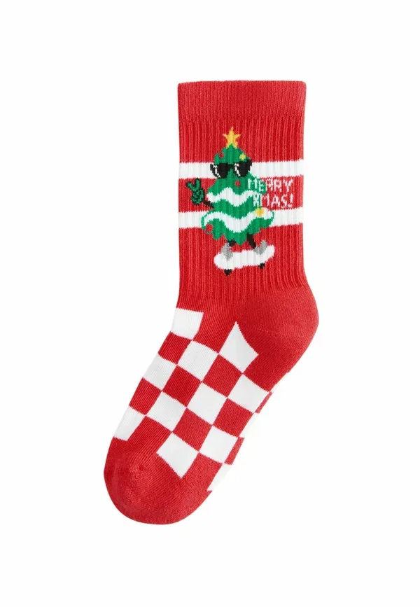 Комплект носков из 5 пар, хлопок, Christmas 5 pack, Next, красный, черный — фото 3