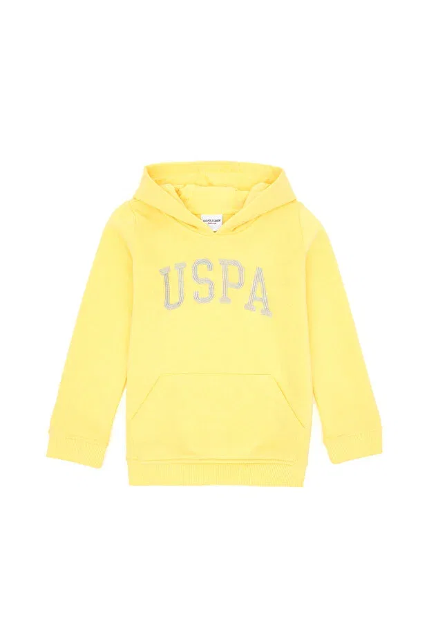 Детское худи для девочек с капюшоном U.S. Polo Assn., Yellow