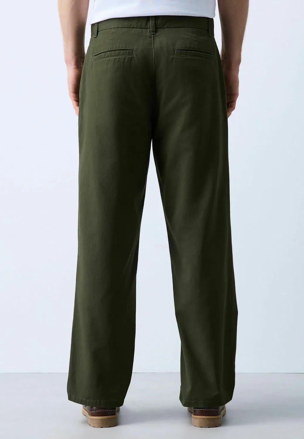 Брюки чинос свободного кроя Next, Khaki Green — фото 2