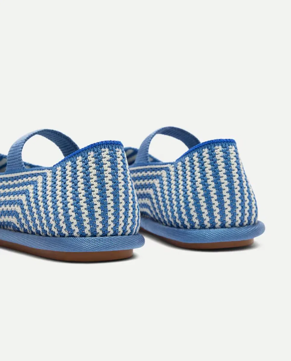 Детские балетки для девочек мягкие на гибкой подошве Rothy's, Azul — фото 3