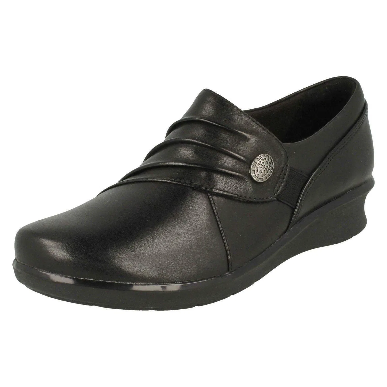 Детские мокасины Clarks Hope Roxanne для девочек, кожаные, черные