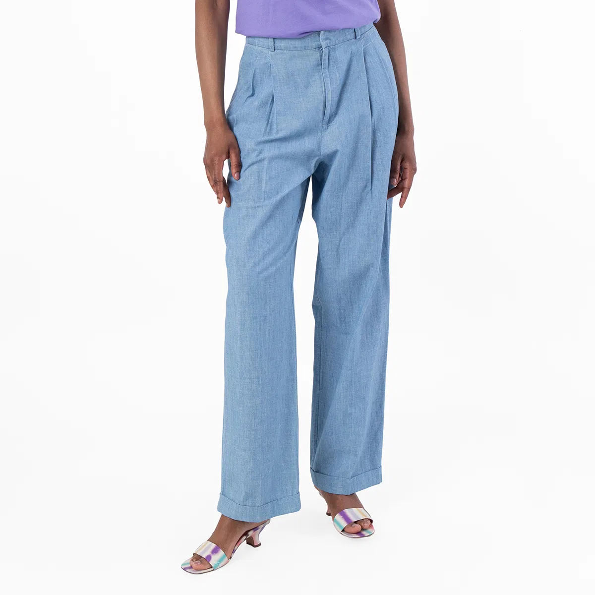 Брюки широкие хлопковые Polo Ralph Lauren, Chambray