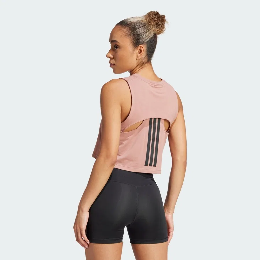 Спортивный топ без рукавов PrimeLift Boxy Tank 3 Stripes adidas, Оранжевый — фото 2