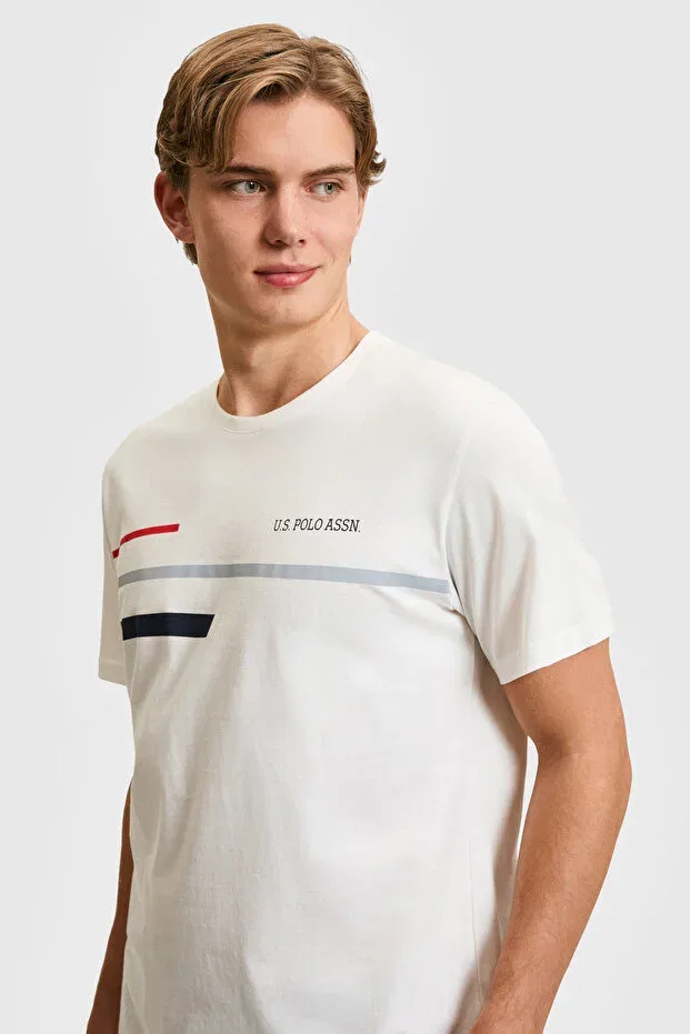 Мужской пижамный комплект с коротким рукавом U.S. Polo Assn., White — фото 2