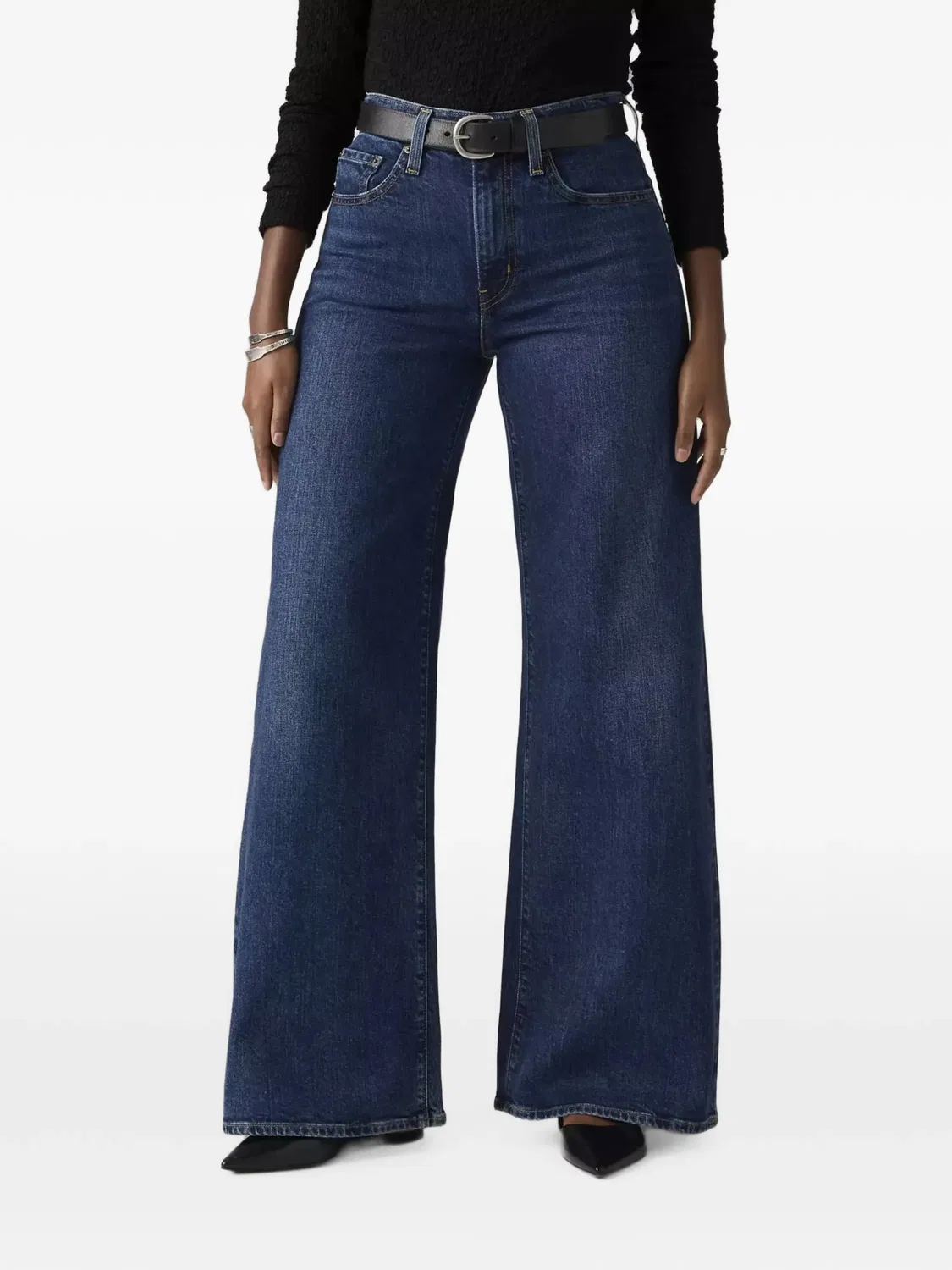 Джинсы 728 высокой посадки синие Levi's, синий
