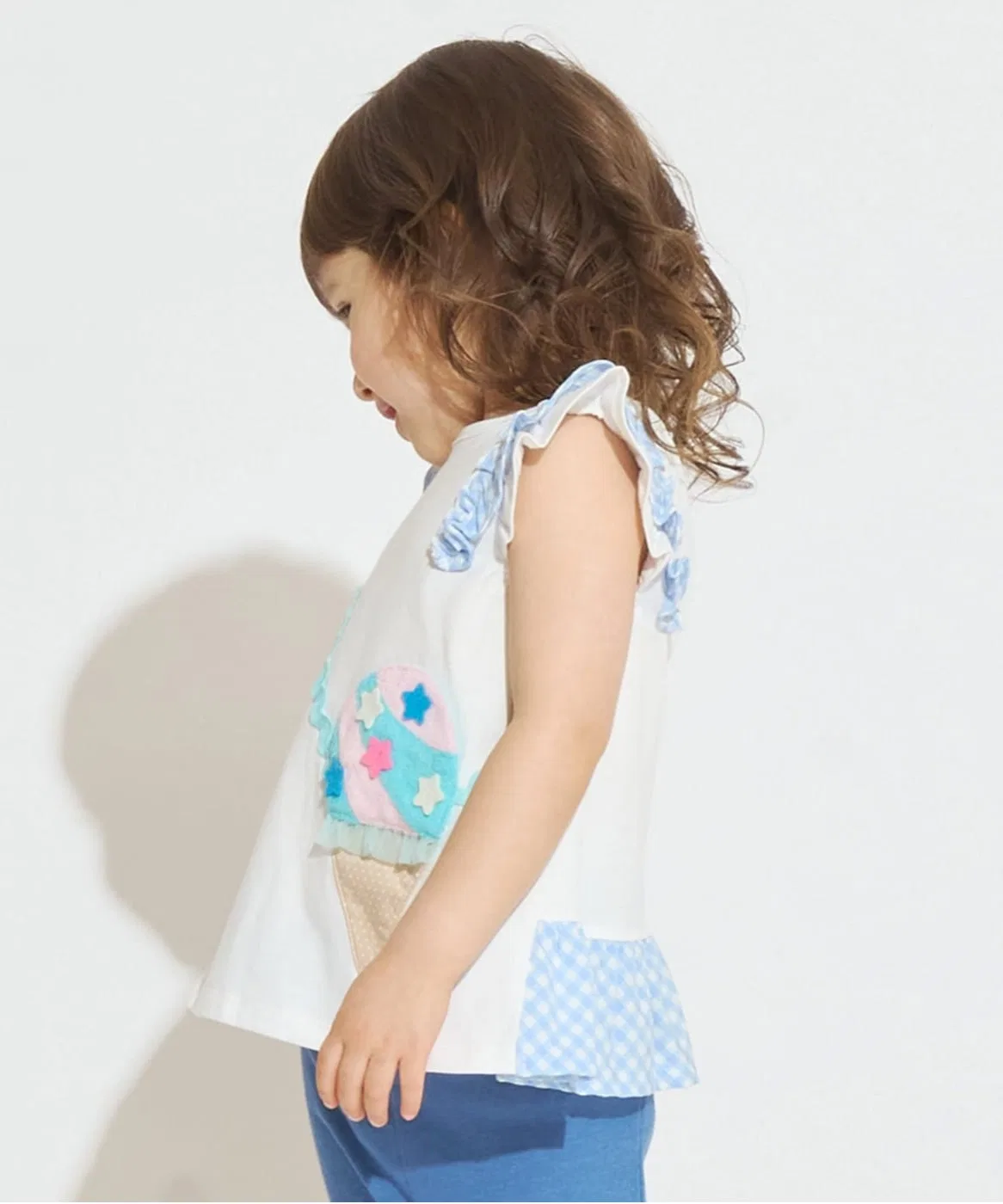 Детская футболка с принтом 31 Ice Cream Полароид Tシャツ Baby Cheer, Lavender — фото 4