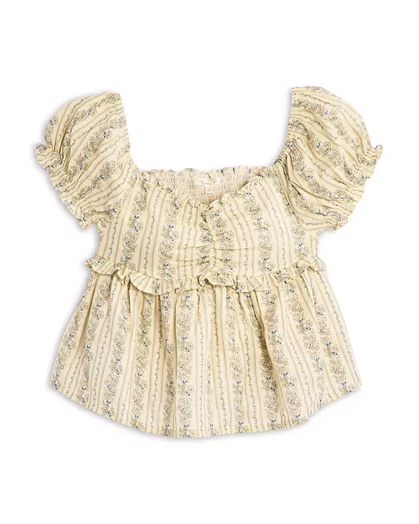 Детский топ для девочек с принтом Teen Jubilee Top Rylee + Cru, Natural