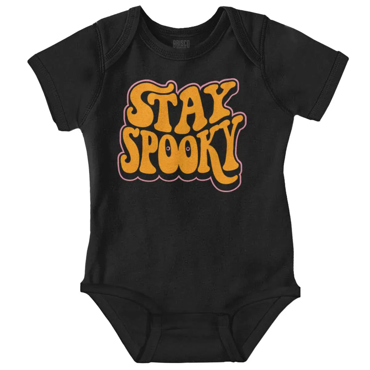 Детский боди-комбинезон с принтом Groovy Halloween Saying Trick Or Treat Baby Romper Boys or Girls Brisco Brands, Black