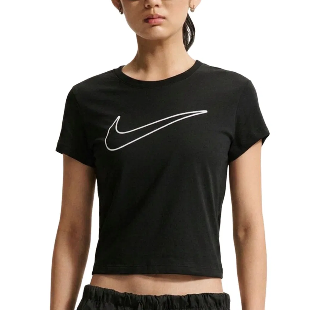 Женская футболка хлопковая Nike Club, Черный