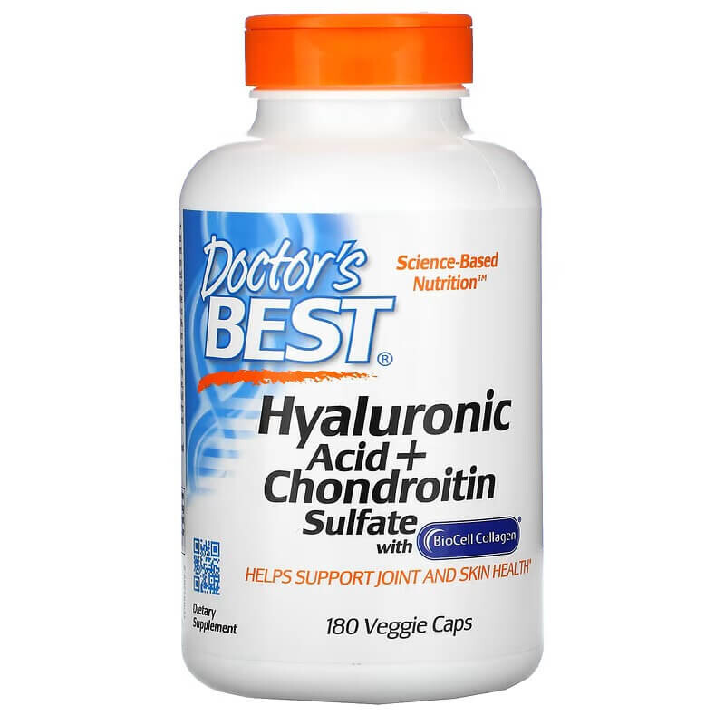 

Гиалуроновая кислота и сульфат хондроитина Doctor's Best, 180 капсул