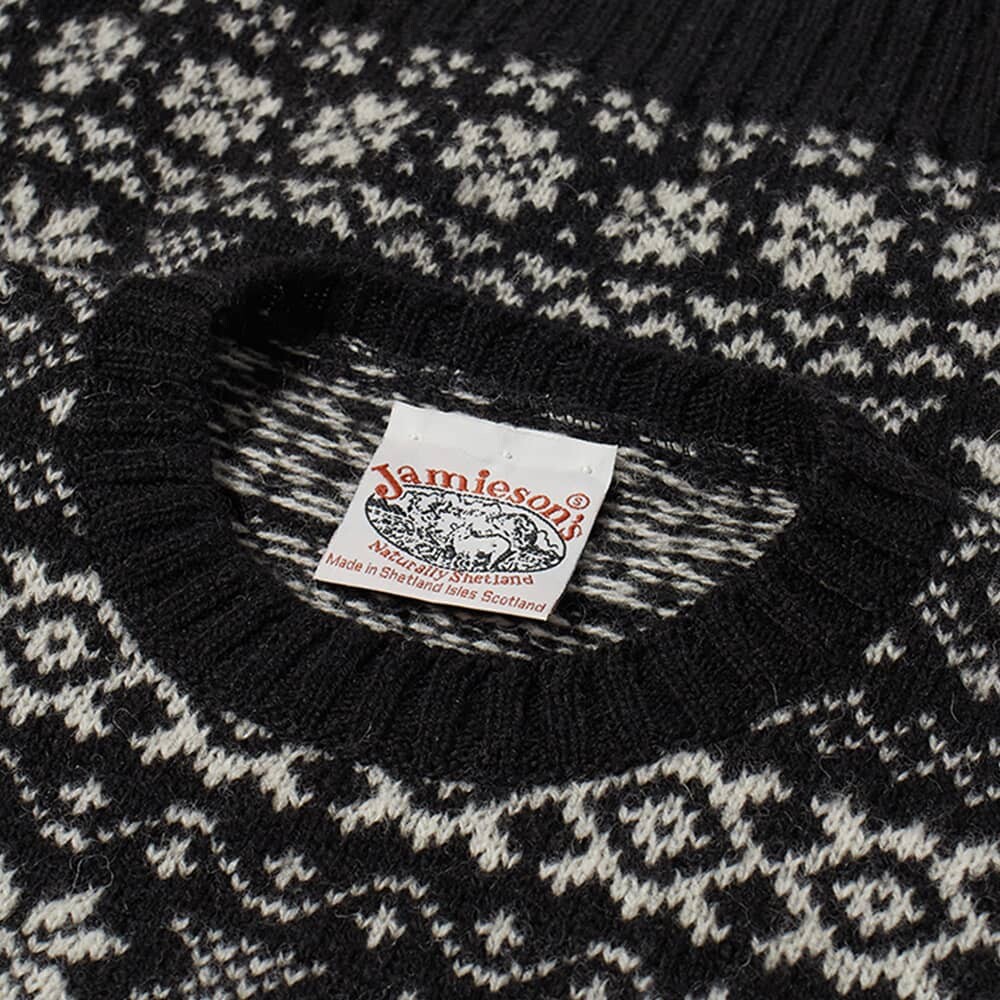 

Джемпер Jamieson's of Shetland Snowflake Fair Isle Crew Knit, Серый, Джемпер Jamieson's of Shetland Snowflake Fair Isle Crew Knit