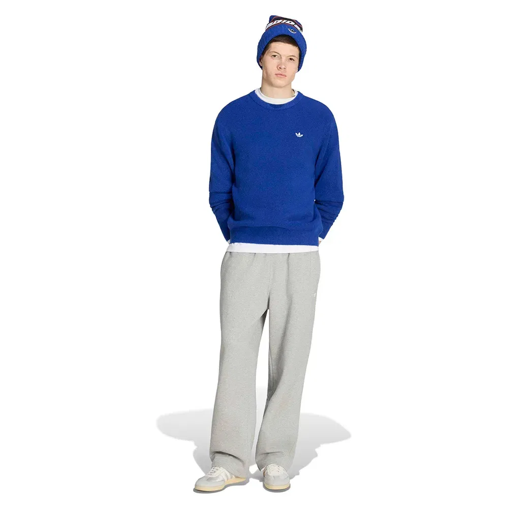 Мужской свитшот с вязаным принтом Trefoil Essentials Fully Knit Adidas Originals, Blue — фото 4
