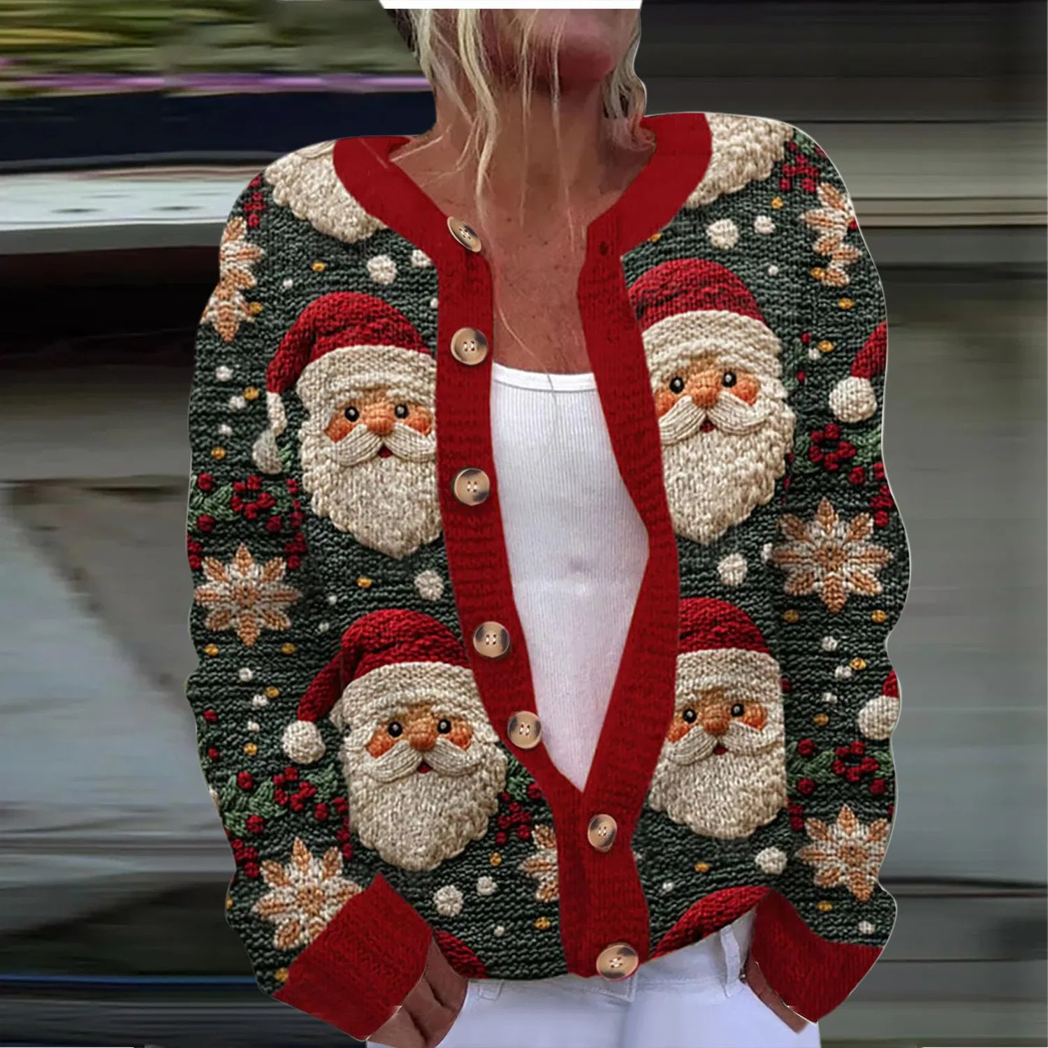 Женский свитер с рождественским принтом Christmas Jumper, 05 Multicolore — фото 2