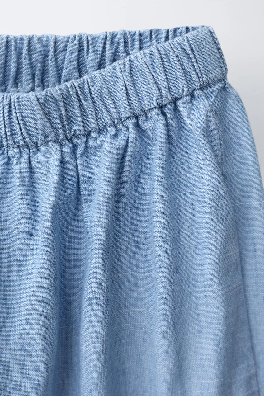 Вышитые джинсовые брюки ZARA, Mid-Blue — фото 3