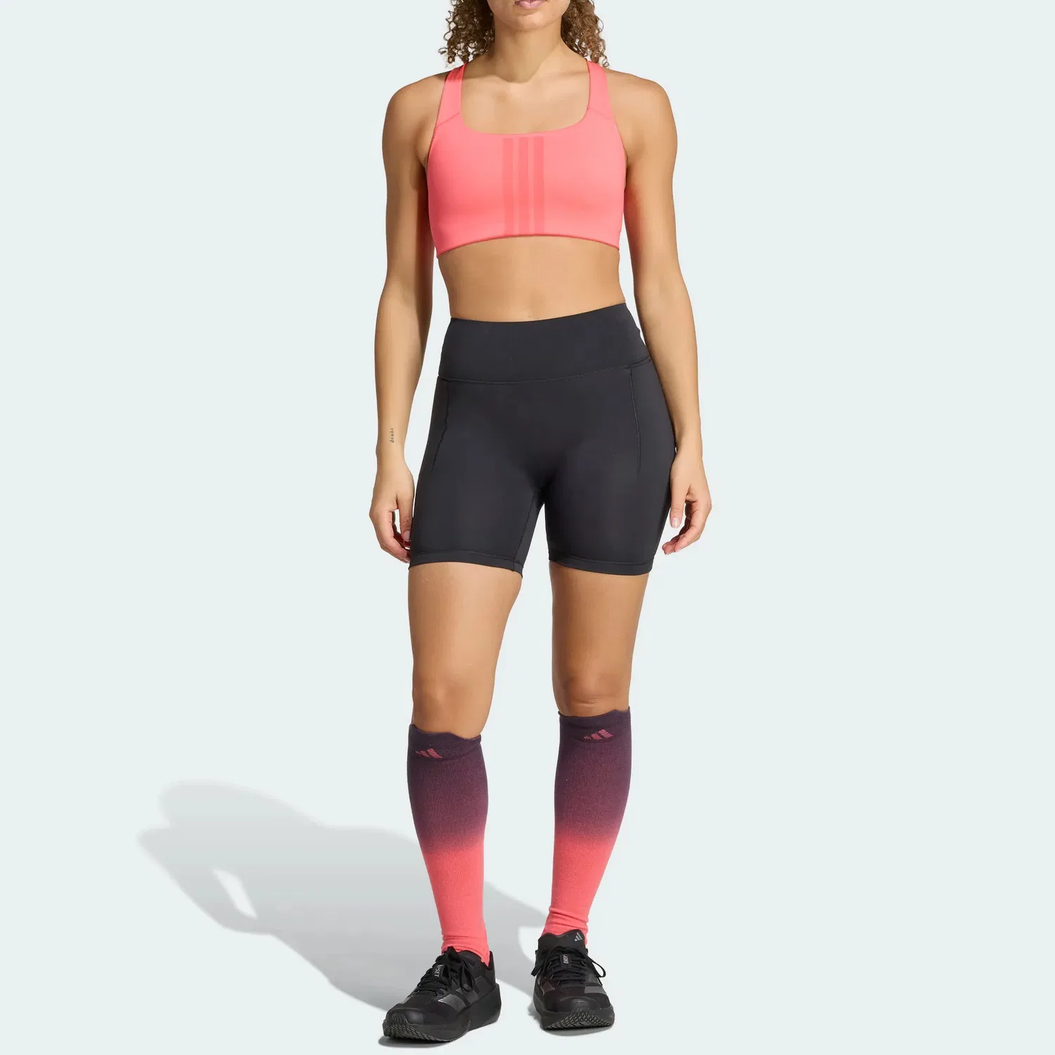 Женское спортивное белье с принтом Swirl Neon Red/Basic Pink Adidas, Цвет Swirl Neon Red/Basic Pink — фото 4