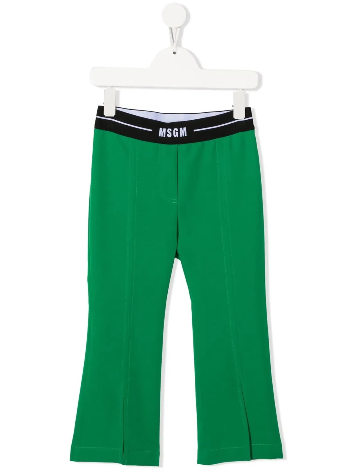 Клеш-брюки с логотипом на поясе MSGM, зеленый