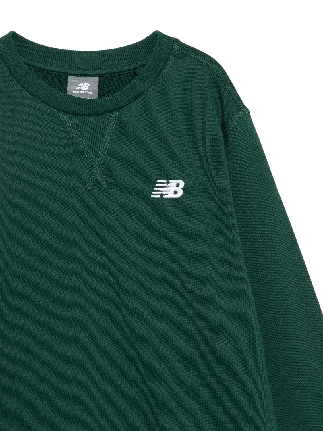 Толстовка с вышитым логотипом New Balance Kids, зеленый — фото 3