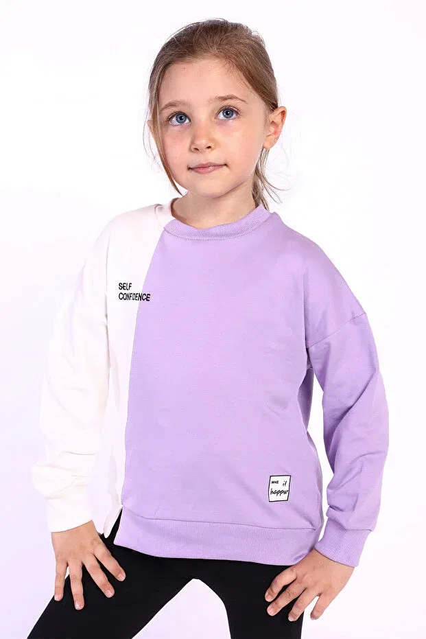 Детские свитшот для девочек с длинным рукавом Toontoy, Lilac