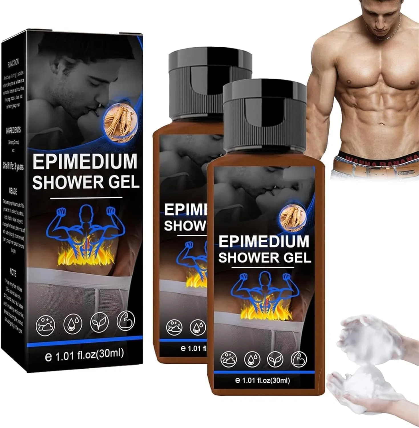 Гель для душа Exclusive Shower Gel, Epimedium Brevicornum, 30 мл, Aquatic Zetjiexing