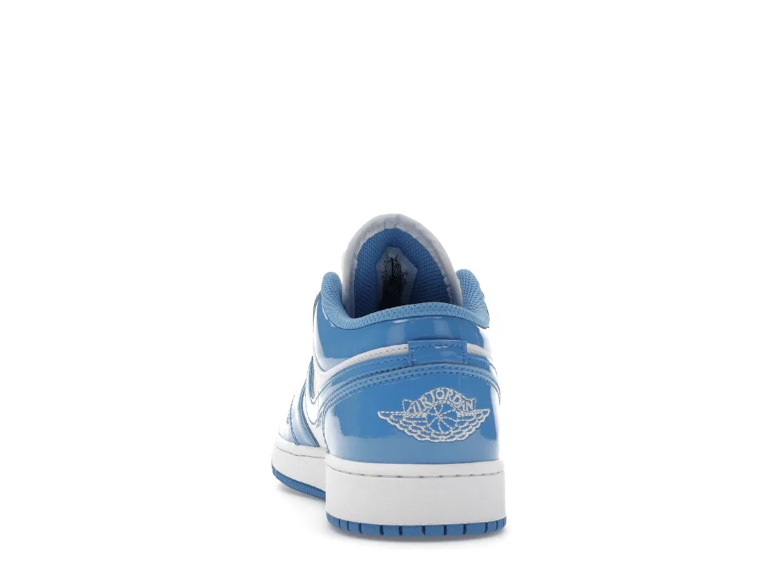 Детские кроссовки Lifestyle с патентованным покрытием Jordan 1 Low SE, White/Legend Blue — фото 4