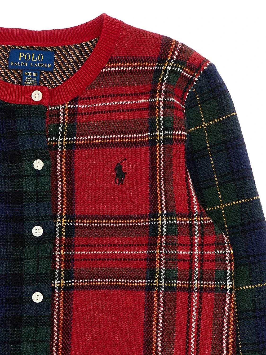 Комплект из шотландского кардигана и топа Polo Ralph Lauren, красный — фото 4