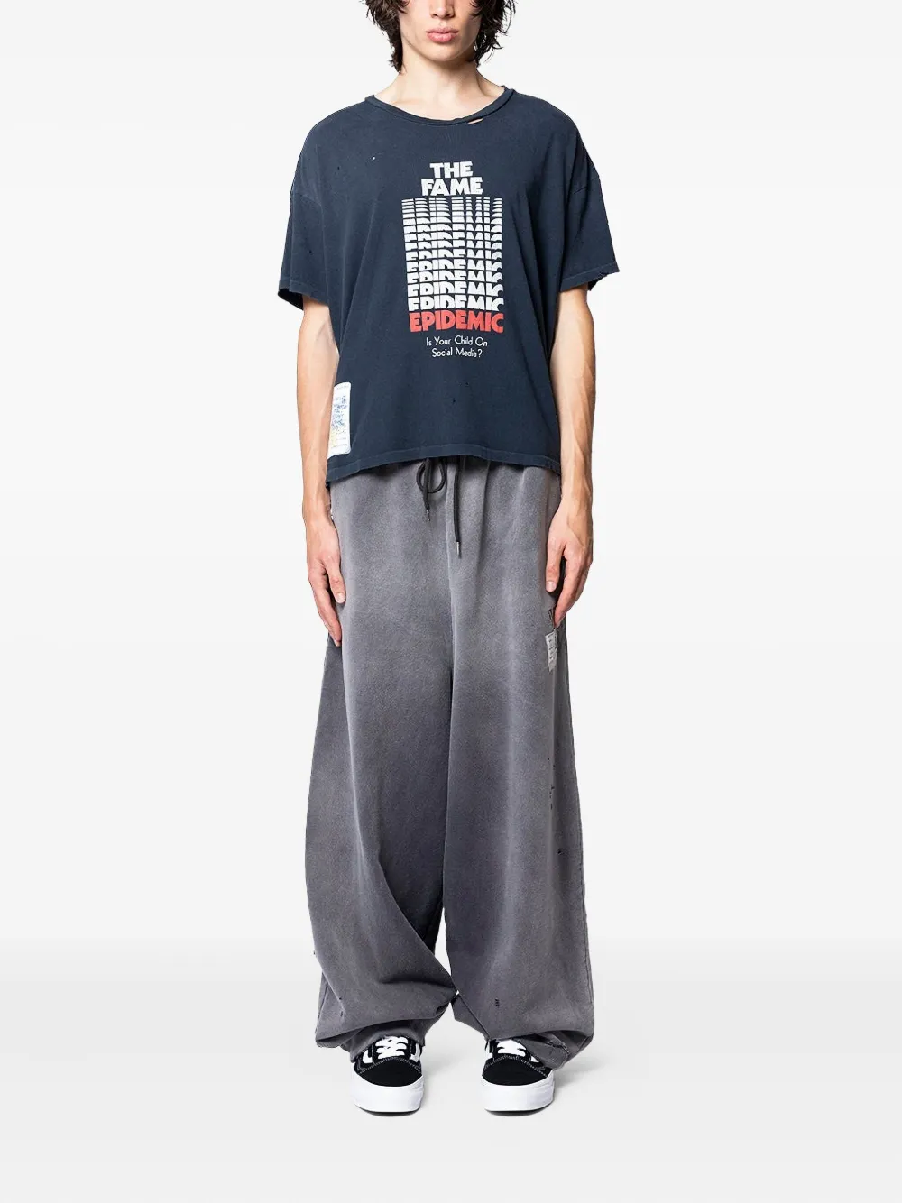 

Футболка Fame Epidemic с эффектом потертости Paly, черный