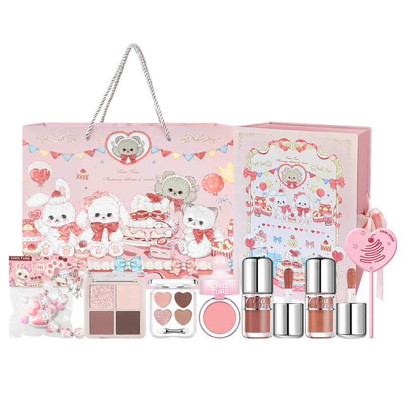 Палитра для макияжа Sweet Dream Toys House легко растушевывается натуральный глянцевый блеск для губ прозрачное тональное средство зеркальное покрытие CHIOTURE — фото 2