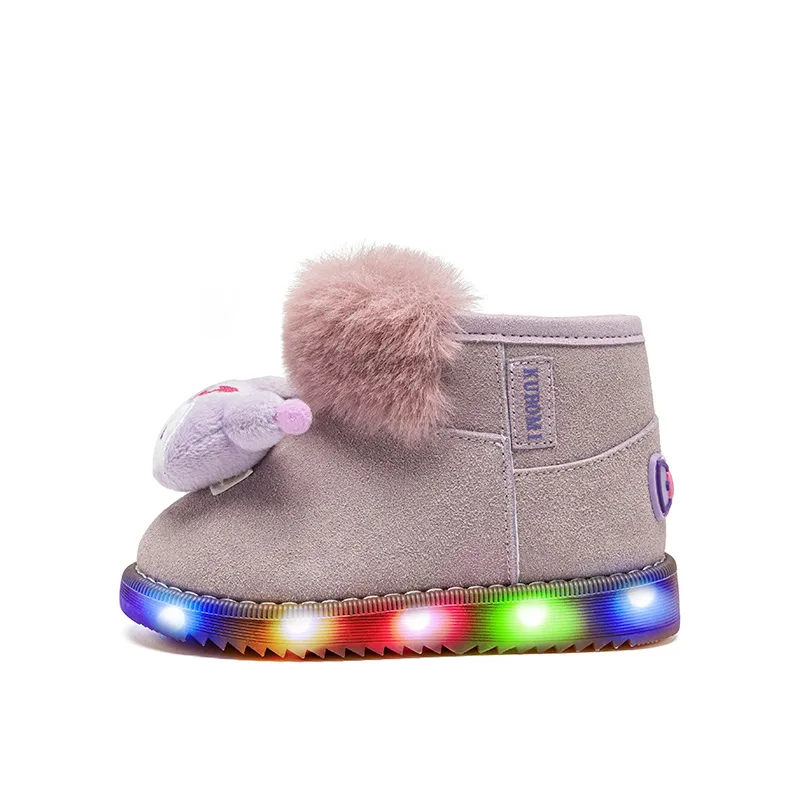Детские утепленные снегоступы Hello Kitty с амортизацией Sanrio, Kuromi-Purple