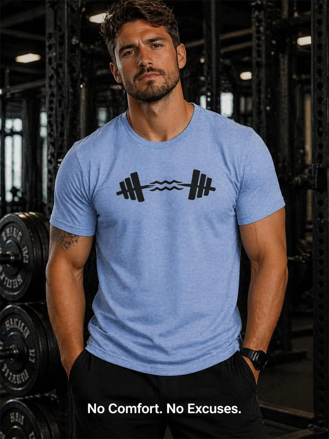 Футболка для тренировок Aquarius Gym Shirt, Heather Heavy Metal — фото 3