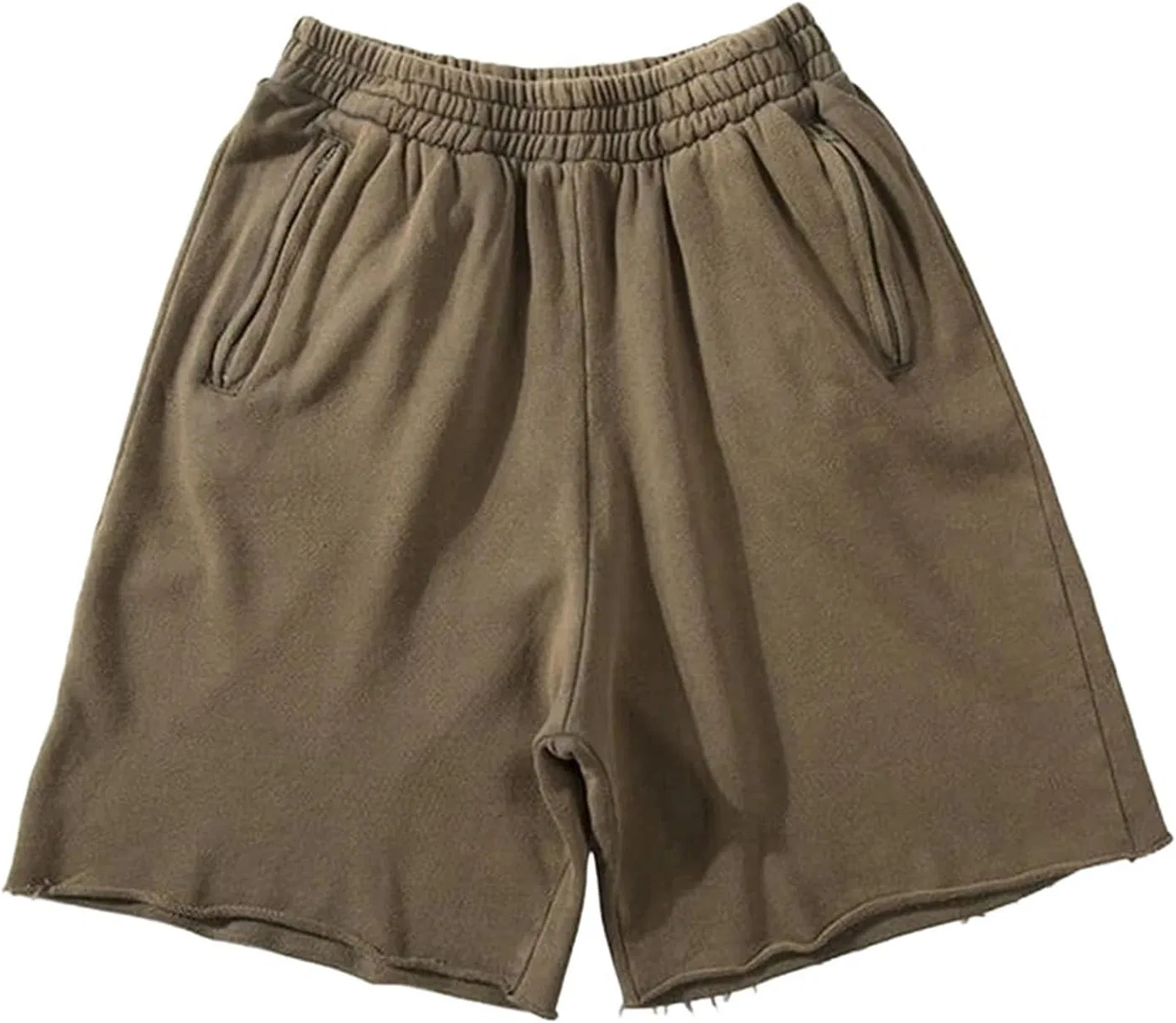 Спортивные шорты с принтом, Double Line Letter, мужские, Army Green