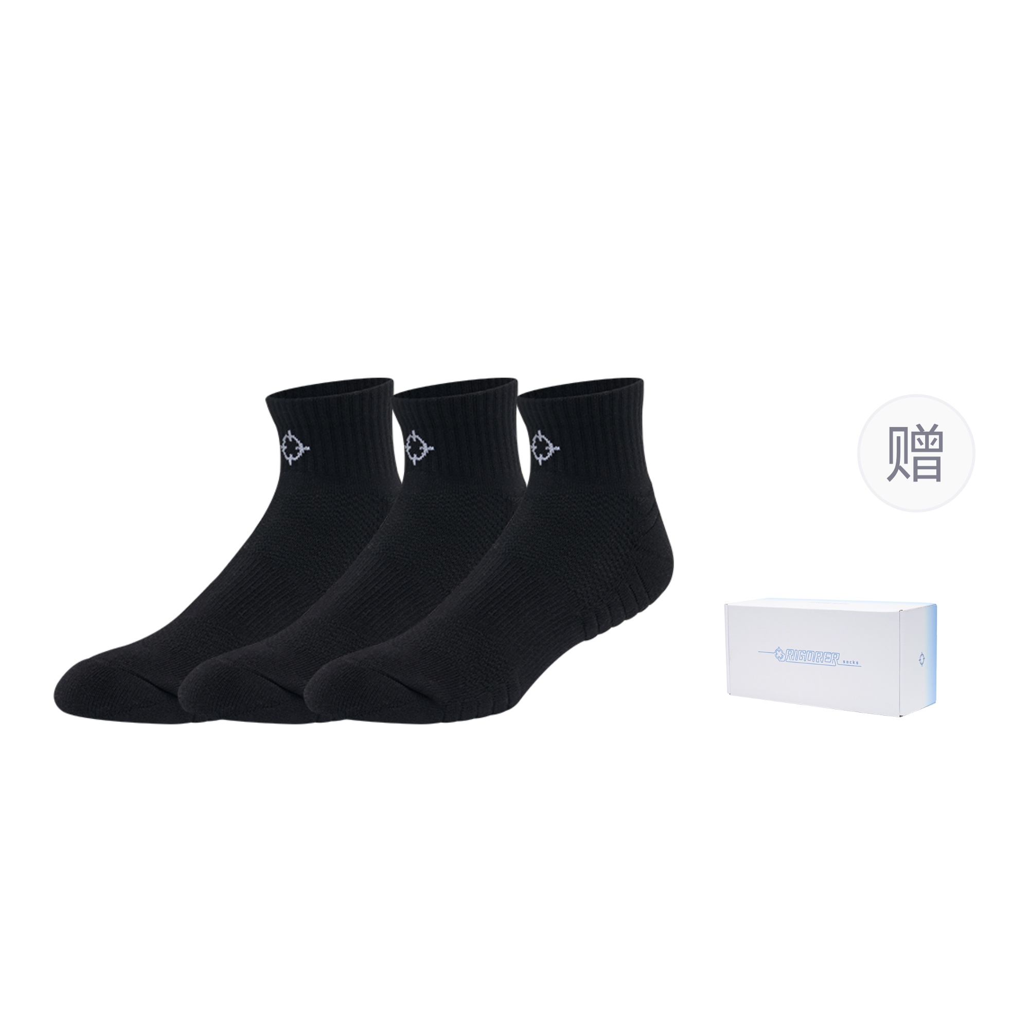 

Унисекс гольфы RIGORER, белый белый синий Box+3 Pack (черный-Short Socks)