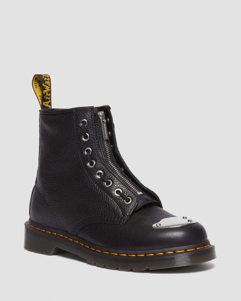 

Кожаные ботинки Dr. Martens 1460 с носком Lunar и молнией для джунглей, цвет Black — Milled Nappa