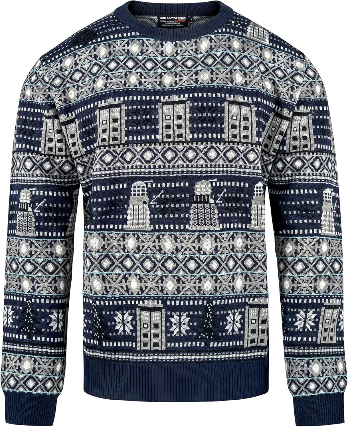 

Свитер Doctor Who Tardis Angel Snowman Christmas — официальный праздничный джемпер BBC от LOVARZI