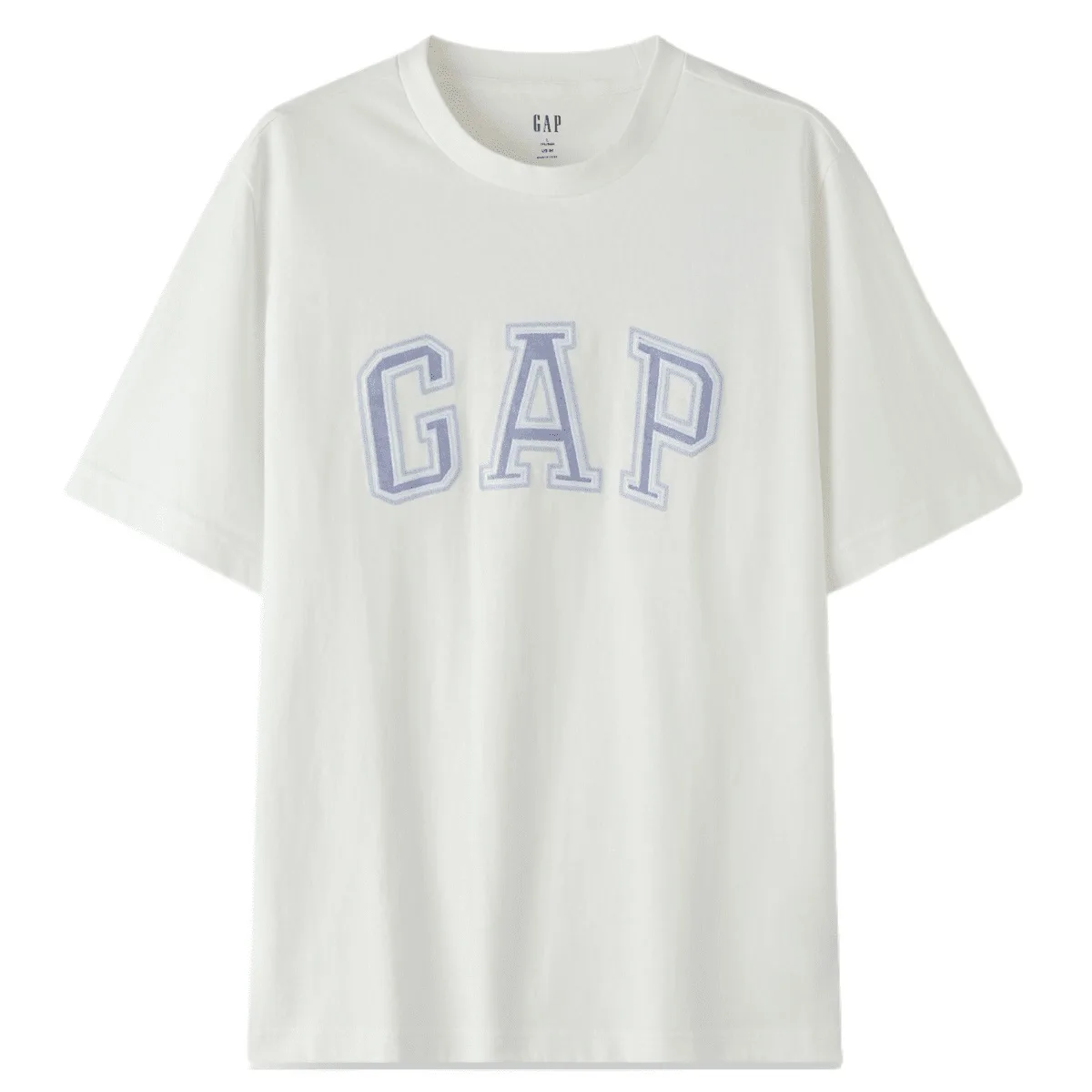 Футболка унисекс с круглым вырезом и прямым кроем GAP, White 1 — фото 3