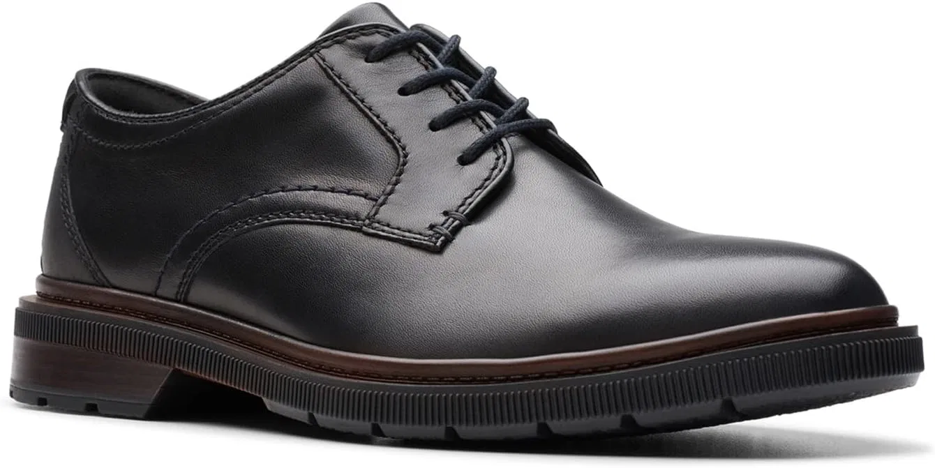 Мужские туфли Clarks Howard Over, Black Leather — фото 4
