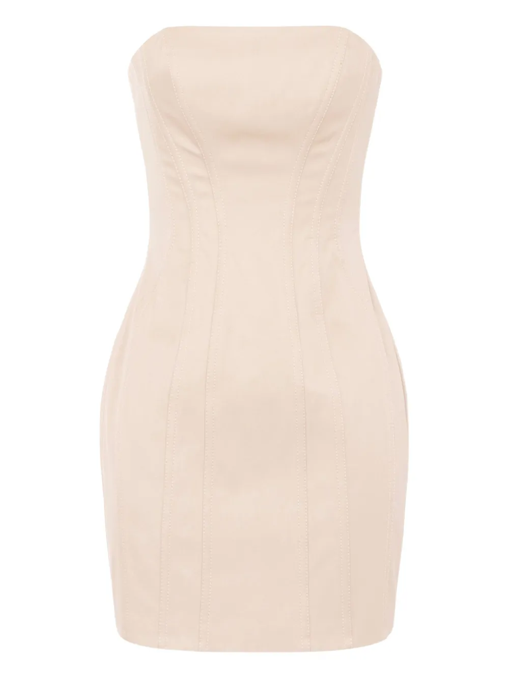 

Мини-платье с бюстье и декоративными швами Elisabetta Franchi, нейтральный