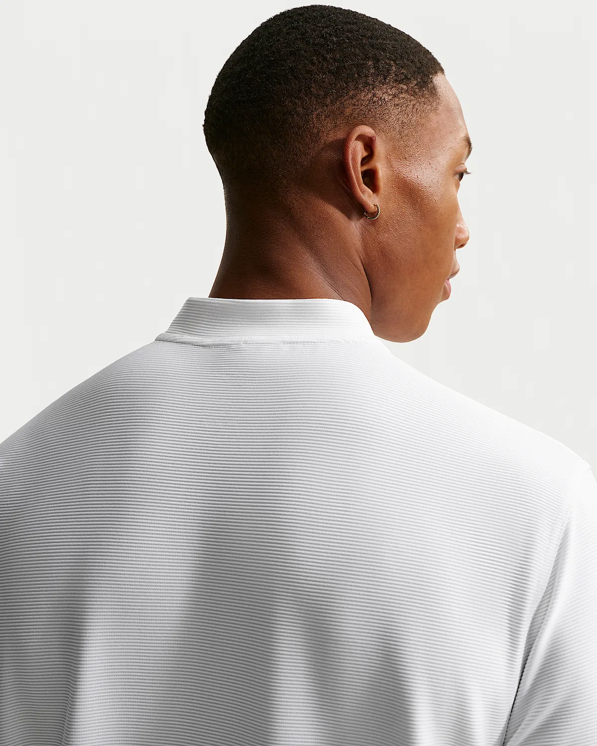 Мужское поло Nike Velocity Dri-FIT Blade Collar Golf Polo, White/Black — фото 2