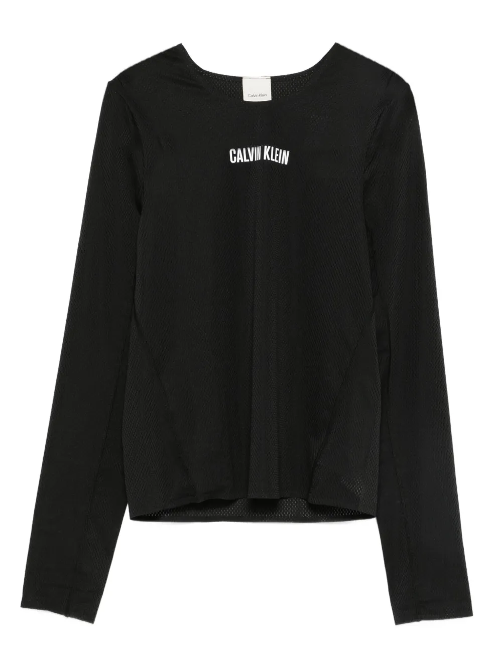 

Спортивный топ с длинными рукавами Calvin Klein, черный