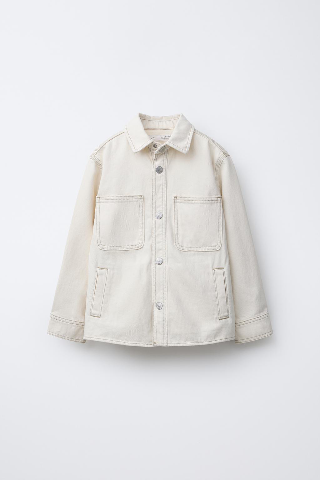 

Рабочая верхняя рубашка из экрю ZARA, экрю