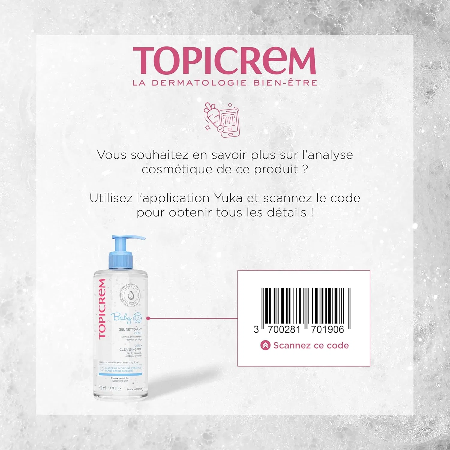 Гель для умывания 2-в-1 Topicrem Organic Baby Care 500 мл — фото 3