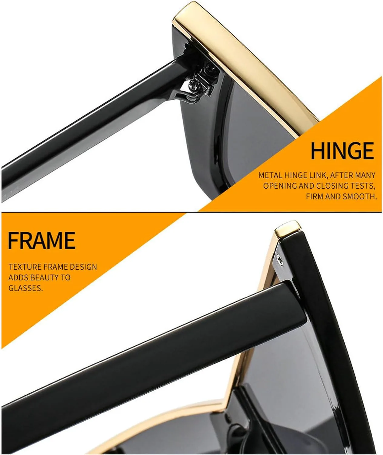 

COTIA Модные солнцезащитные очки «кошачий глаз» для женщин и мужчин, большие квадратные, повседневные, в стиле ретро, ​​модные, для путешествий, Black Blue