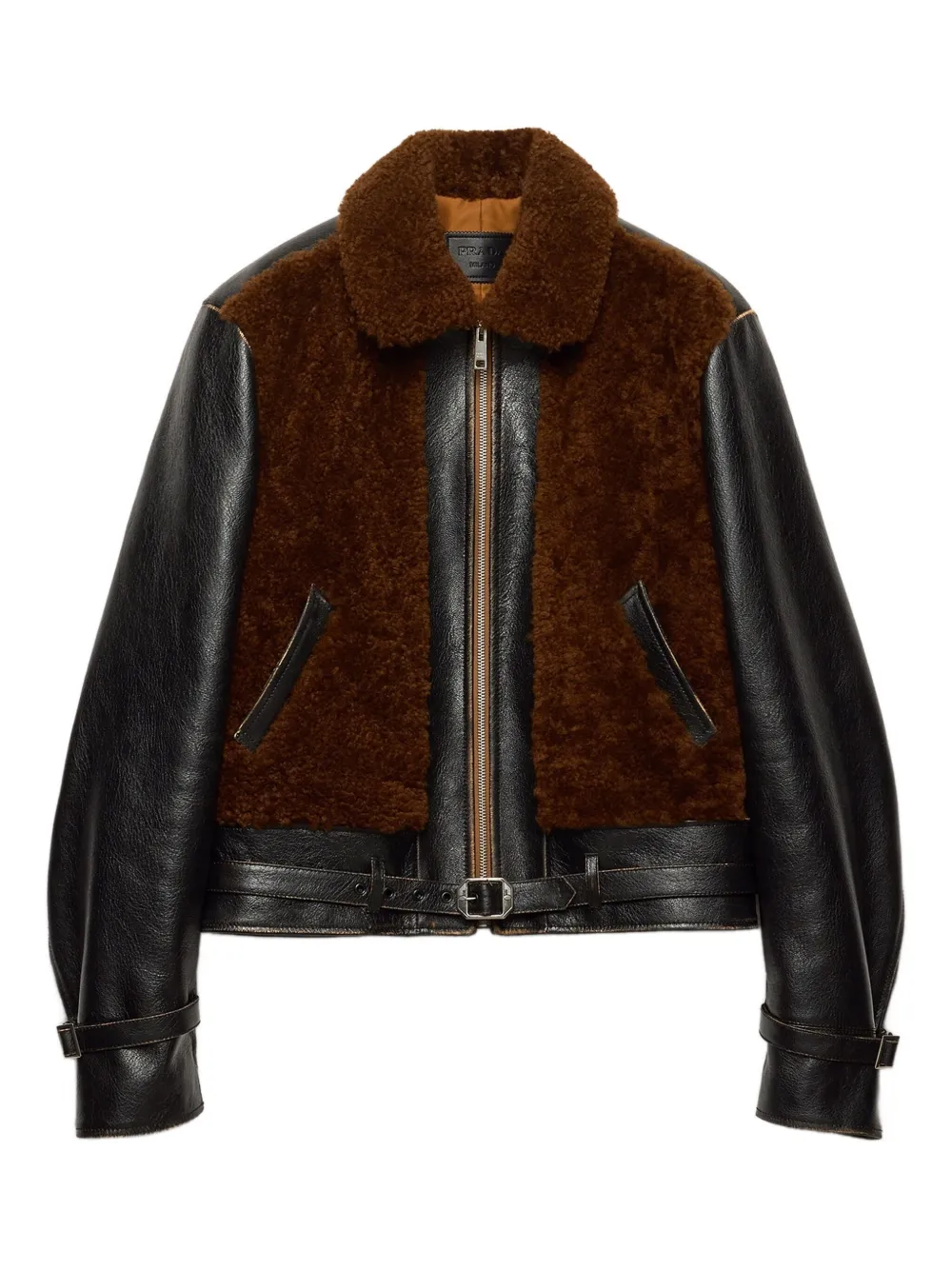 

Куртка из овчины Prada, коричневый