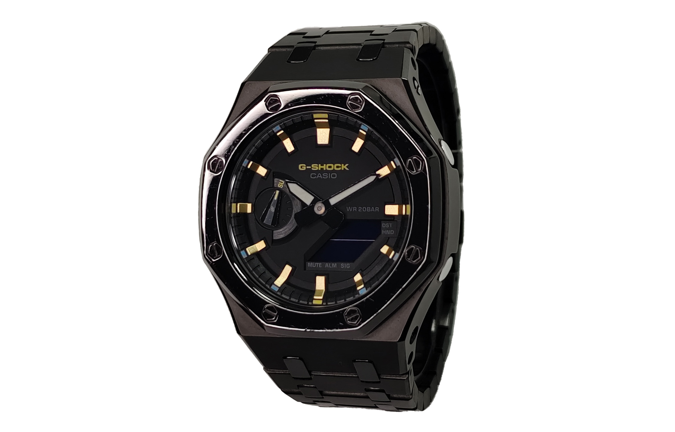 

CASIO Часы Retrofit Series Electronic Movement Stainless Steel Strap Watch Men's Watch Black Dial