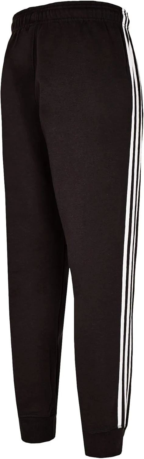 Мужские флисовые брюки Adidas Essentials из хлопка, черный — фото 2
