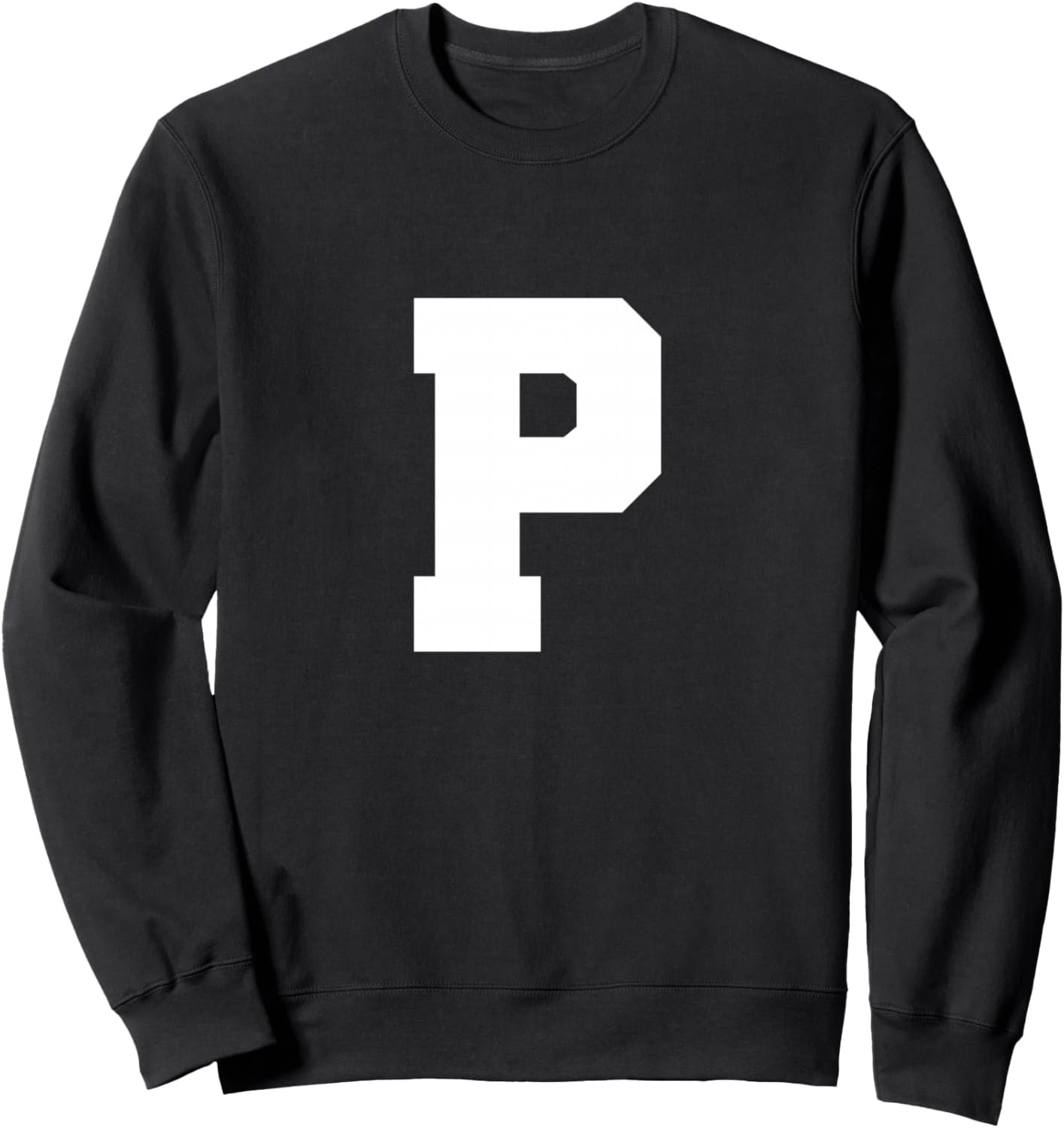 

Толстовка с монограммой в виде заглавной буквы P, черная, размер S Big Bold Letters & Numbers A To Z And 0 To 9