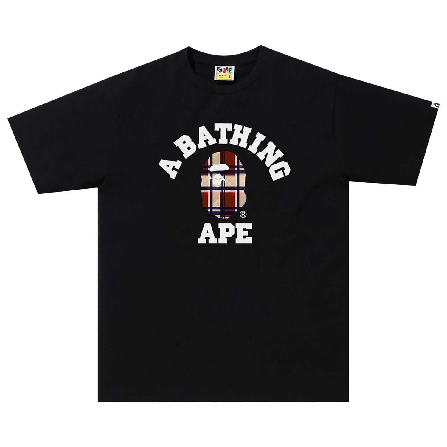 

Футболка в клетку BAPE, цвет Черный/красный