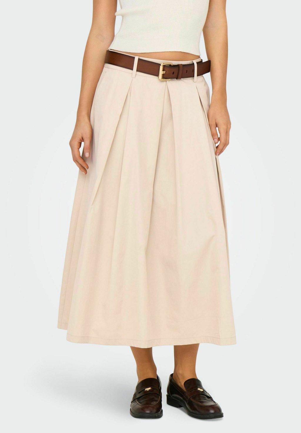 

Юбка А-силуэта ONLLUCINDA LIFE WIDE - Pleated skirt ONLY, бежевый