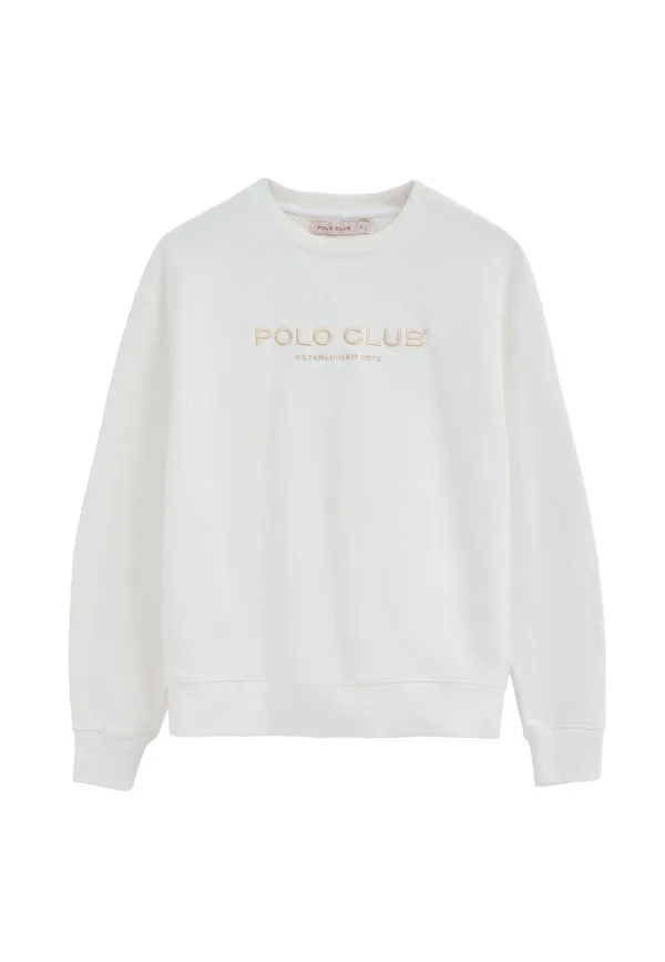 

Минималистичная толстовка с заголовком Polo Club, White, Белый, Минималистичная толстовка с заголовком Polo Club, White