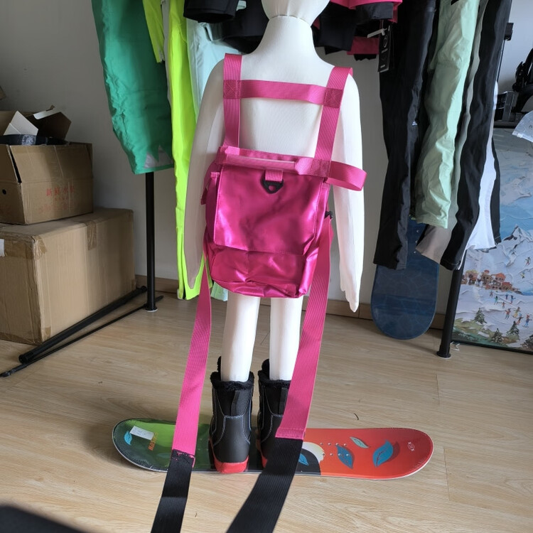 

Head Детский комплект лыж Luluo Beginner с двумя досками, креплением для лыж, инструментом для сборки двух досок, учебным оборудованием в стиле плуга, розово-красной сумкой для крепления ремней безопасности, универсальный размер